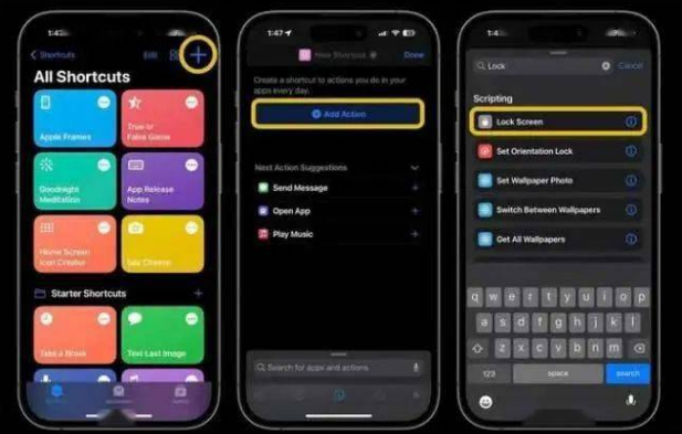 江城苹果14锁屏维修店分享iPhone14升级iOS16.4后如何创建锁屏快捷方式 