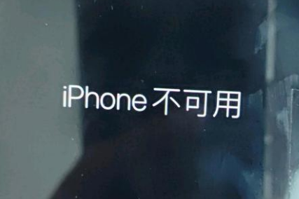 江城苹果服务网点分享锁屏界面显示“iPhone 不可用”如何解决 